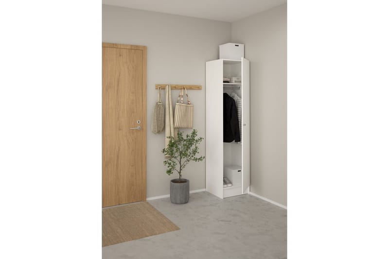 Talim Garderobskap 49x200 cm - Hvit - Oppbevaring - Klesoppbevaring - Garderober & garderobesystem - Garderobeskap & klesskap