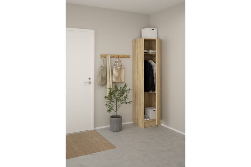 Talim Garderobskap 49x200 cm - Natur - Oppbevaring - Klesoppbevaring - Garderober & garderobesystem - Garderobeskap & klesskap