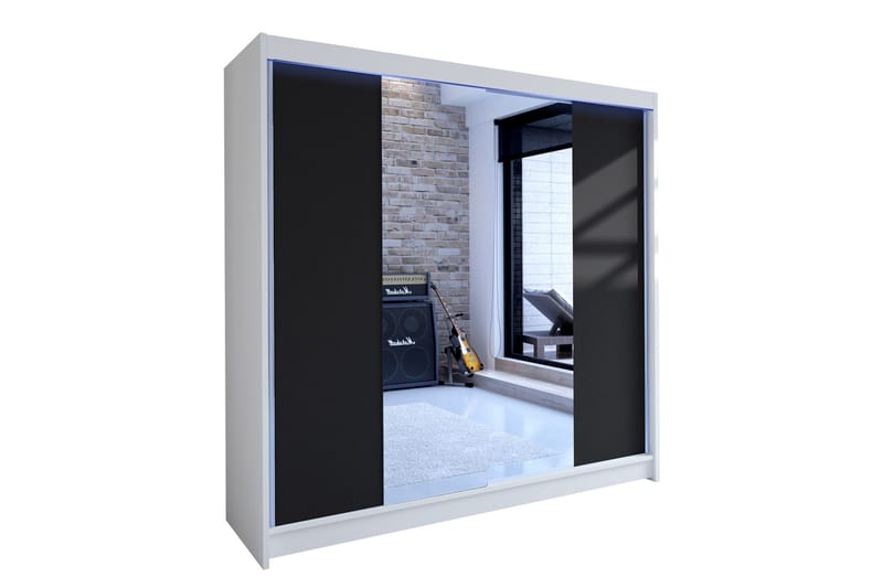 Talin Garderobe 180x58x215 cm - Hvit - Oppbevaring - Klesoppbevaring - Garderober & garderobesystem
