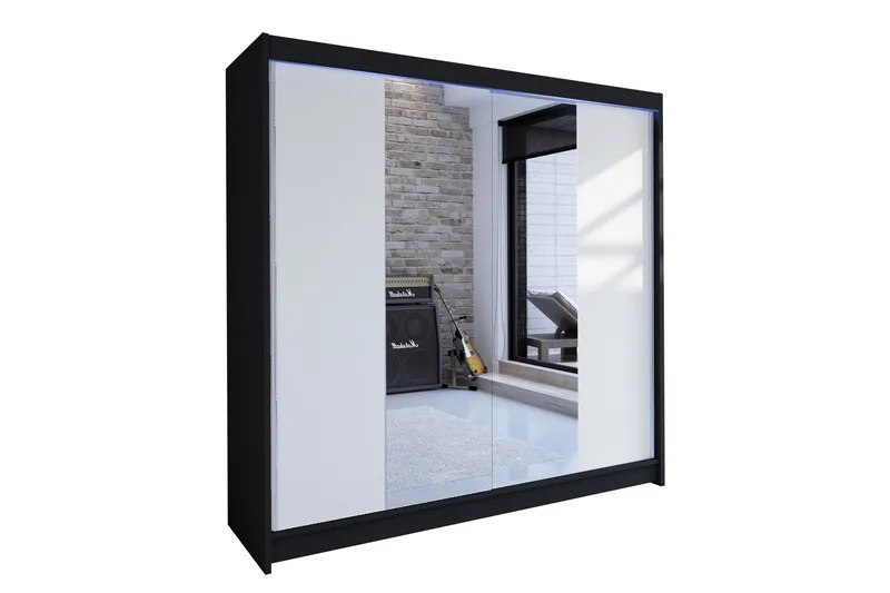 Talin Garderobe 180x58x215 cm, Hvit