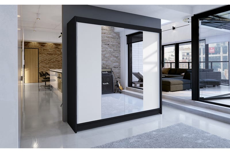 Talin Garderobe 180x58x215 cm - Hvit - Oppbevaring - Klesoppbevaring - Garderober & garderobesystem