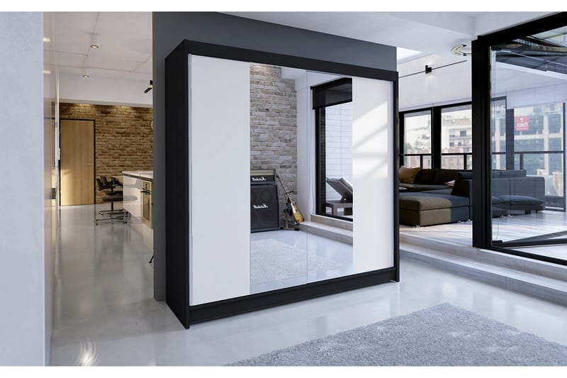 Talin Garderobe 180x58x215 cm - Hvit - Oppbevaring - Klesoppbevaring - Garderober & garderobesystem