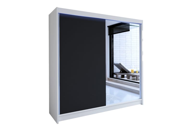 Talin Garderobe 180x58x215 cm - Hvit - Oppbevaring - Klesoppbevaring - Garderober & garderobesystem