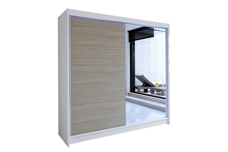 Talin Garderobe 180x58x215 cm - Hvit - Oppbevaring - Klesoppbevaring - Garderober & garderobesystem