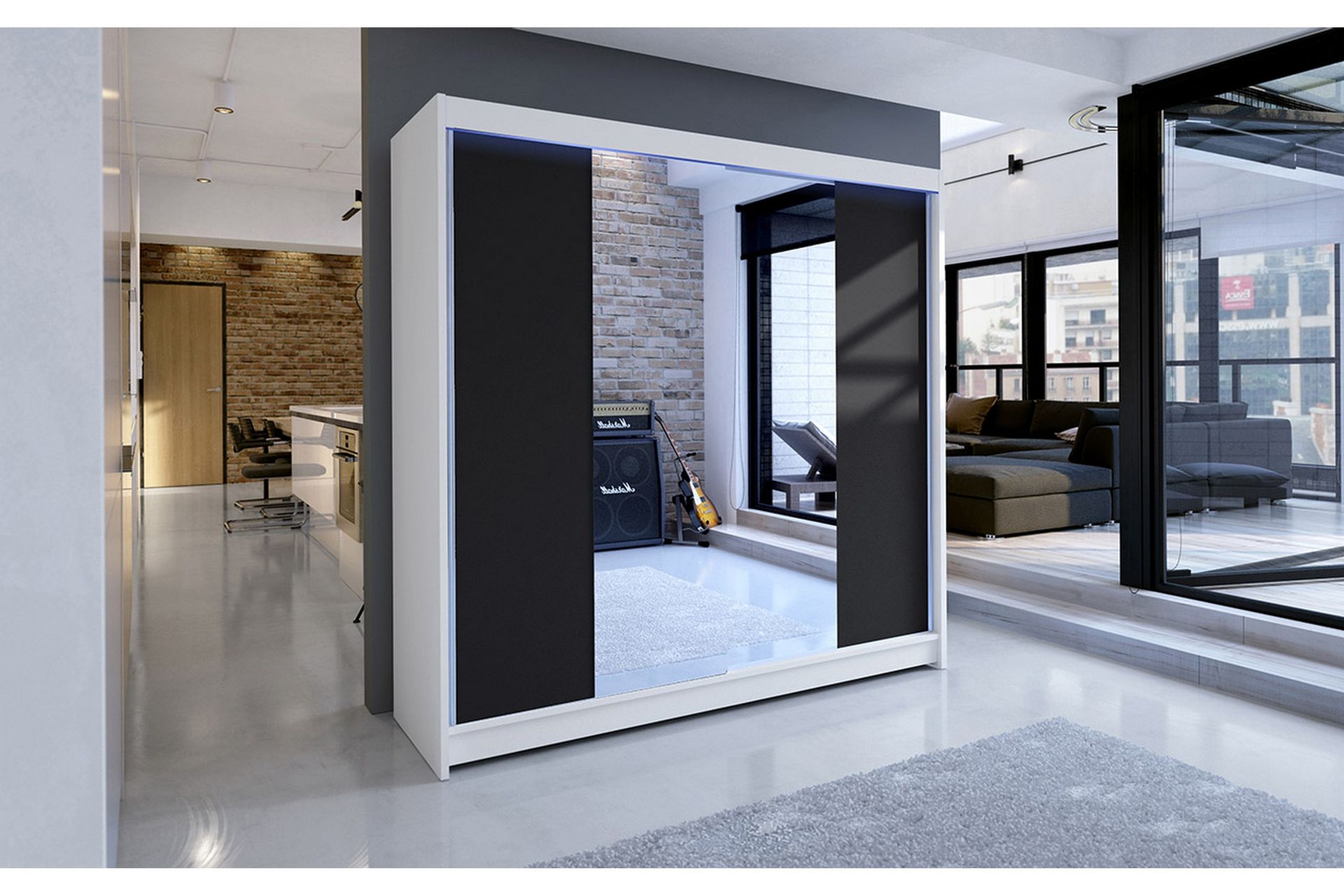 Talin Garderobe 180x58x215 cm - Hvit - Oppbevaring - Klesoppbevaring - Garderober & garderobesystem