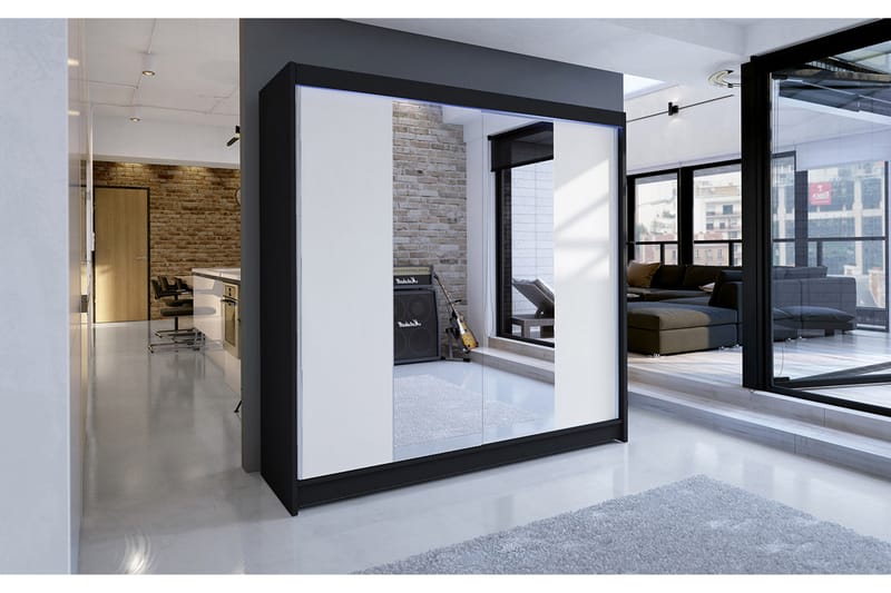 Talin Garderobe 180x58x215 cm - Hvit - Oppbevaring - Klesoppbevaring - Garderober & garderobesystem