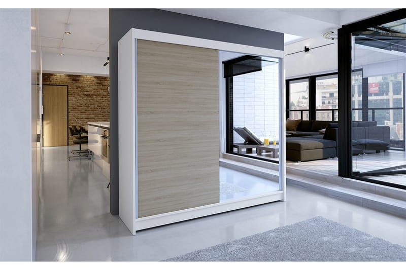 Talin Garderobe 180x58x215 cm - Oppbevaring - Klesoppbevaring - Garderober & garderobesystem