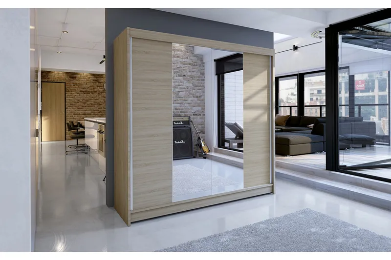 Talin Garderobe 180x58x215 cm - Oppbevaring - Klesoppbevaring - Garderober & garderobesystem