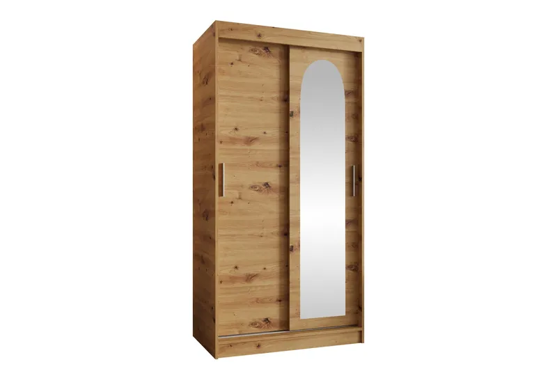 Tallmo Garderobe Med Speil 100x200 cm - Oppbevaring - Klesoppbevaring - Garderober & garderobesystem