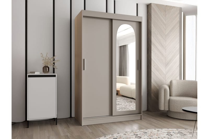 Tallmo Garderobe Med Speil 120x200 cm - Oppbevaring - Klesoppbevaring - Garderober & garderobesystem