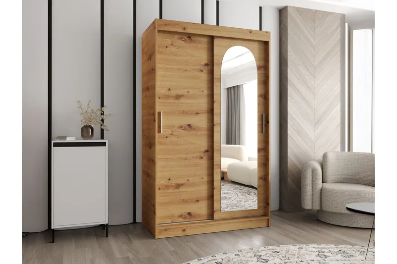 Tallmo Garderobe Med Speil 120x200 cm - Oppbevaring - Klesoppbevaring - Garderober & garderobesystem