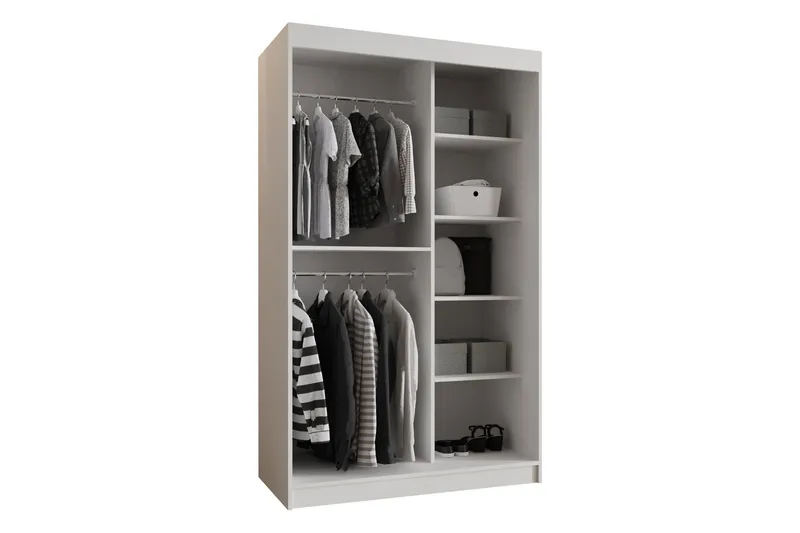 Tallmo Garderobe Med Speil 120x200 cm - Oppbevaring - Klesoppbevaring - Garderober & garderobesystem