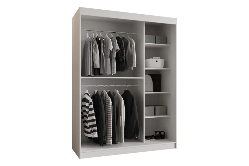 Tallmo Garderobe Med Speil 150x200 cm - Oppbevaring - Klesoppbevaring - Garderober & garderobesystem