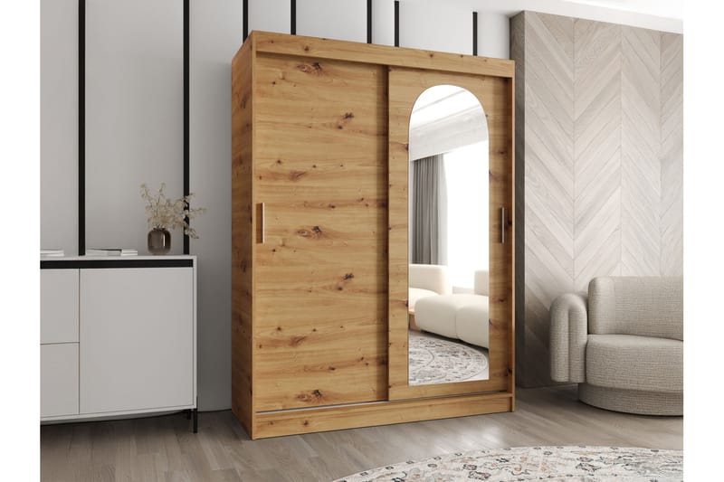 Tallmo Garderobe Med Speil 150x200 cm - Oppbevaring - Klesoppbevaring - Garderober & garderobesystem