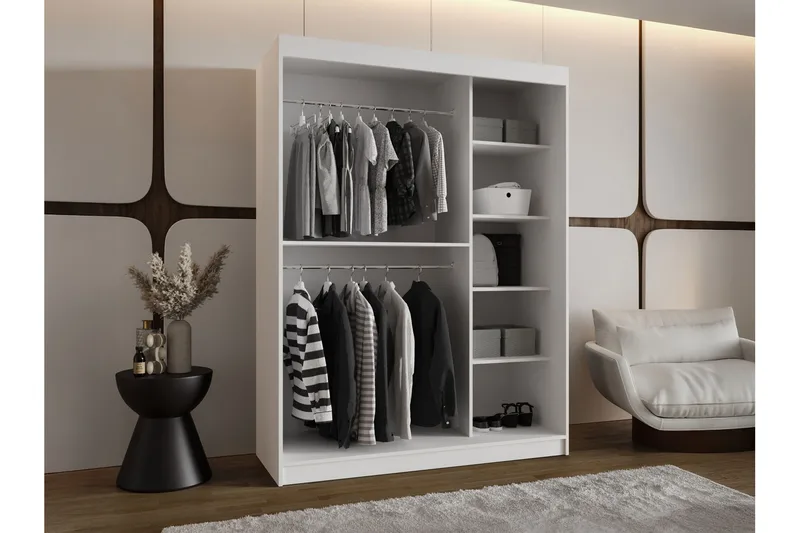 Tallmo Garderobe Med Speil 150x200 cm - Oppbevaring - Klesoppbevaring - Garderober & garderobesystem