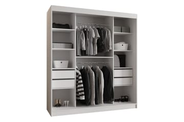 Tallmo Garderobe Med Speil 180x200 cm - Oppbevaring - Klesoppbevaring - Garderober & garderobesystem