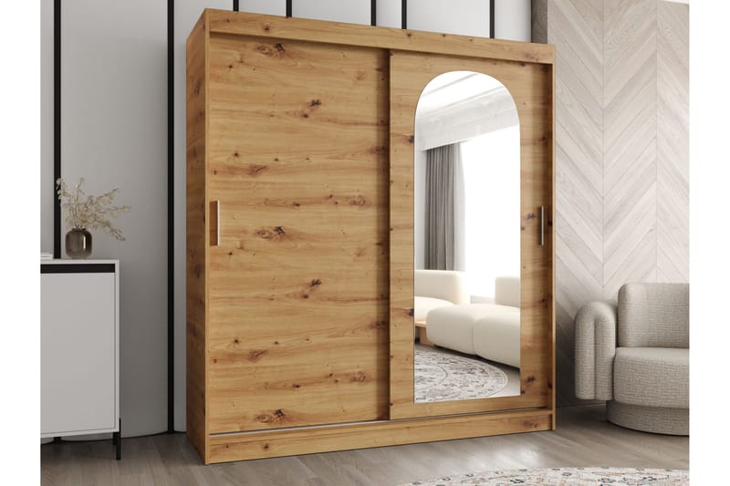 Tallmo Garderobe Med Speil 180x200 cm - Oppbevaring - Klesoppbevaring - Garderober & garderobesystem