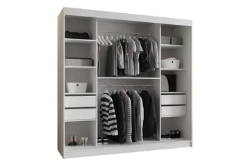 Tallmo Garderobe Med Speil 200x200 cm - Oppbevaring - Klesoppbevaring - Garderober & garderobesystem