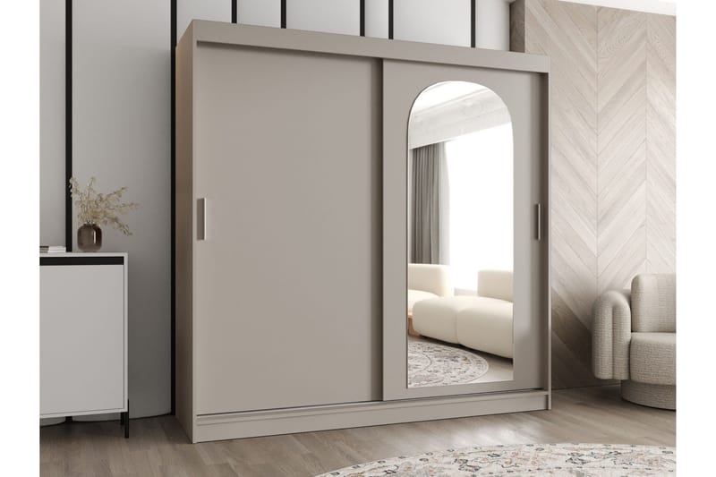 Tallmo Garderobe Med Speil 200x200 cm - Oppbevaring - Klesoppbevaring - Garderober & garderobesystem