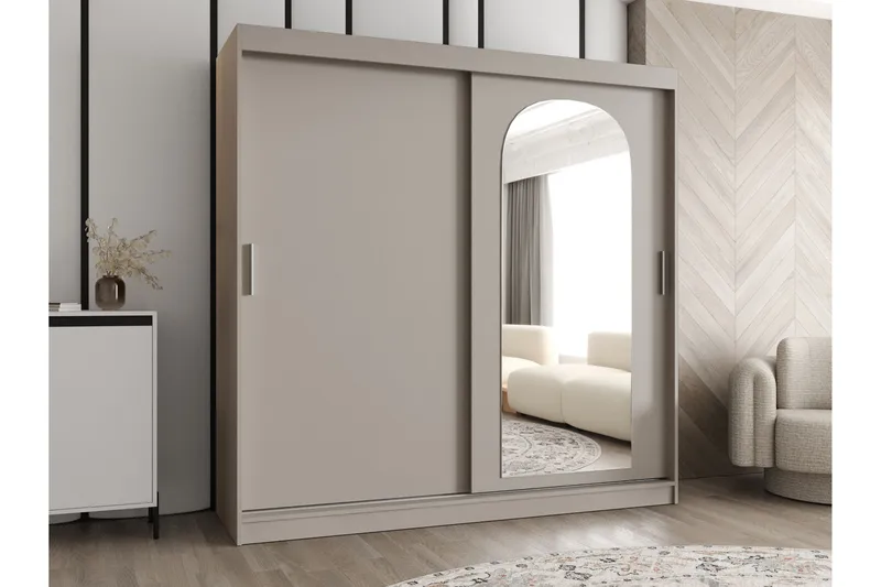 Tallmo Garderobe Med Speil 200x200 cm - Oppbevaring - Klesoppbevaring - Garderober & garderobesystem