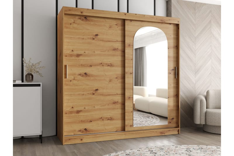 Tallmo Garderobe Med Speil 200x200 cm - Oppbevaring - Klesoppbevaring - Garderober & garderobesystem