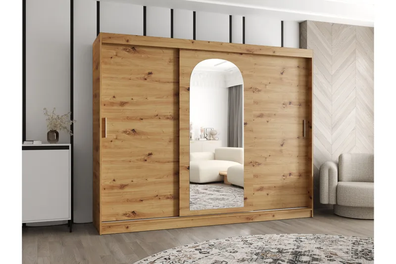 Tallmo Garderobe Med Speil 250x200 cm - Oppbevaring - Klesoppbevaring - Garderober & garderobesystem