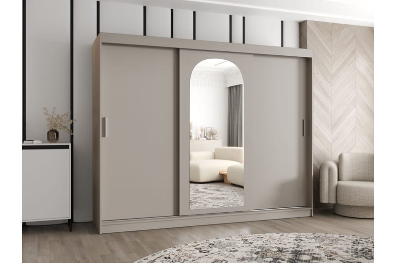 Tallmo Garderobe Med Speil 250x200 cm - Oppbevaring - Klesoppbevaring - Garderober & garderobesystem
