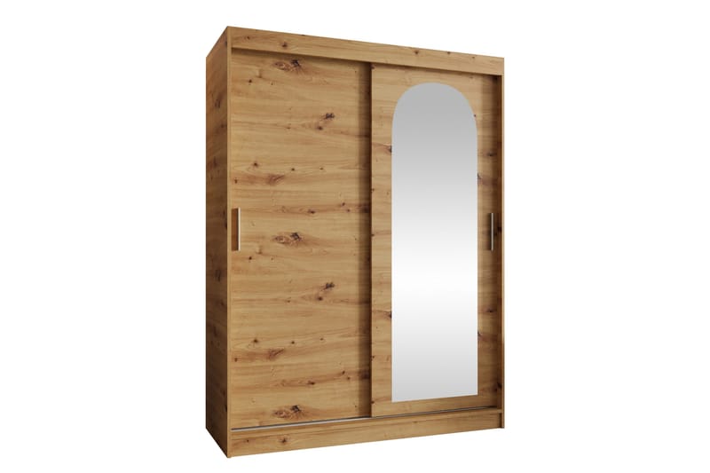 Tallmo Garderobeskap med Speil 150x200 cm i Tre, Brun