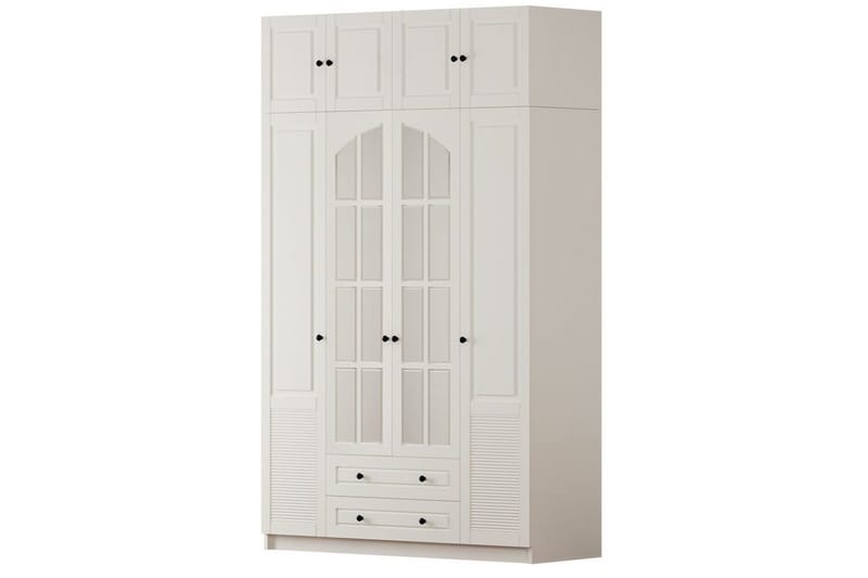 Talren Garderobe 140x210 cm - Matt Hvit - Oppbevaring - Klesoppbevaring - Garderober & garderobesystem