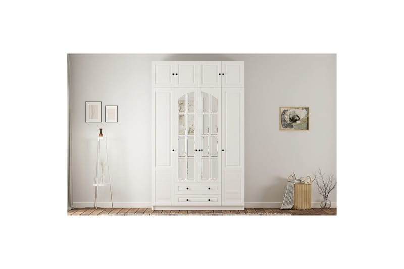 Talren Garderobe 140x210 cm - Matt Hvit - Oppbevaring - Klesoppbevaring - Garderober & garderobesystem