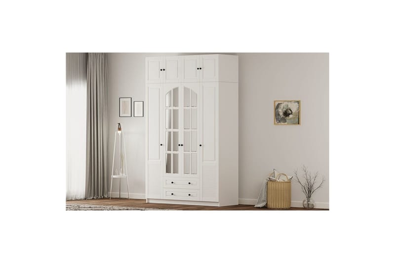 Talren Garderobe 140x240 cm - Matt Hvit - Oppbevaring - Klesoppbevaring - Garderober & garderobesystem