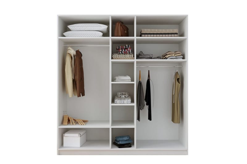 Talren Garderobe 175x210 cm - Matt Hvit - Oppbevaring - Klesoppbevaring - Garderober & garderobesystem - Garderobeskap & klesskap