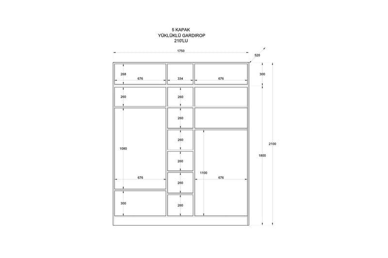 Talren Garderobe 175x210 cm - Matt Hvit - Oppbevaring - Klesoppbevaring - Garderober & garderobesystem - Garderobeskap & klesskap
