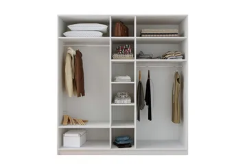 Talren Garderobe 175x210 cm - Matt Hvit - Oppbevaring - Klesoppbevaring - Garderober & garderobesystem - Garderobeskap & klesskap