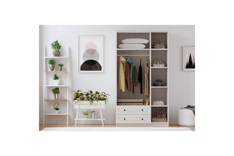 Tavrel Garderobesskåp 105x210 cm - Matt Hvit - Oppbevaring - Klesoppbevaring - Garderober & garderobesystem - Garderobeskap & klesskap