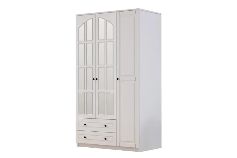 Tavrel Garderobesskåp 105x210 cm, Matt Hvit