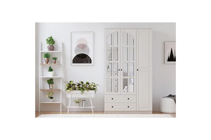 Tavrel Garderobesskåp 105x210 cm - Matt Hvit - Oppbevaring - Klesoppbevaring - Garderober & garderobesystem - Garderobeskap & klesskap