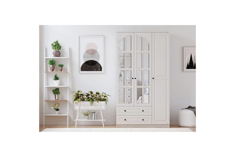 Tavrel Garderobesskåp 105x210 cm - Matt Hvit - Oppbevaring - Klesoppbevaring - Garderober & garderobesystem - Garderobeskap & klesskap