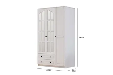 Tavrel Garderobesskåp 105x210 cm - Matt Hvit - Oppbevaring - Klesoppbevaring - Garderober & garderobesystem - Garderobeskap & klesskap