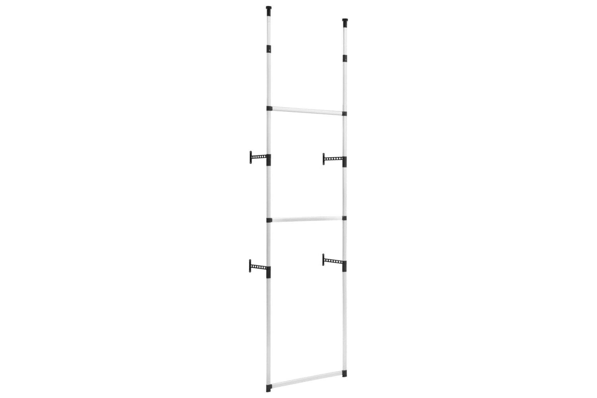 Teleskopisk garderobesystem med stenger aluminium - Oppbevaring - Klesoppbevaring - Garderober & garderobesystem