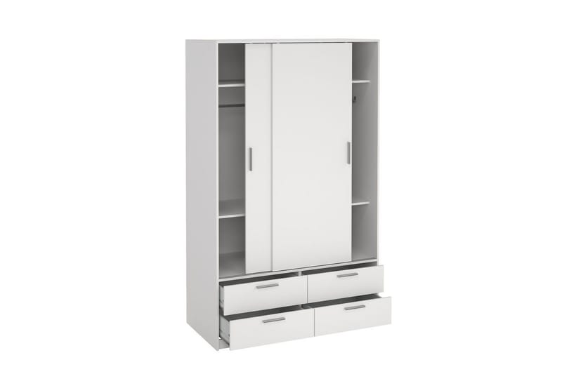 Tetsu Garderobe 121x200 cm - Hvit - Oppbevaring - Klesoppbevaring - Garderober & garderobesystem