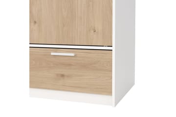 Tetsu Garderobe 121x200 cm - Hvit/Natur - Oppbevaring - Klesoppbevaring - Garderober & garderobesystem