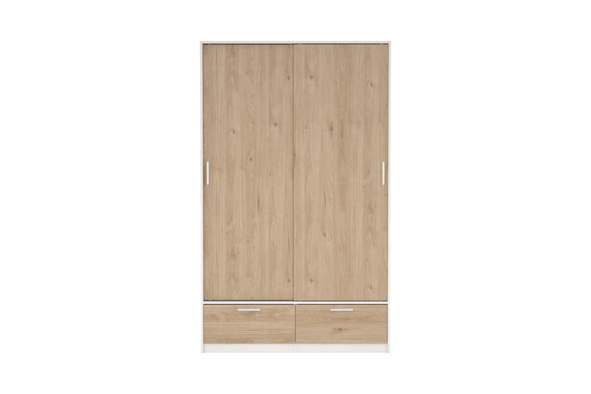 Tetsu Garderobe 121x200 cm - Hvit/Natur - Oppbevaring - Klesoppbevaring - Garderober & garderobesystem