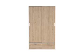 Tetsu Garderobe 121x200 cm - Hvit/Natur - Oppbevaring - Klesoppbevaring - Garderober & garderobesystem