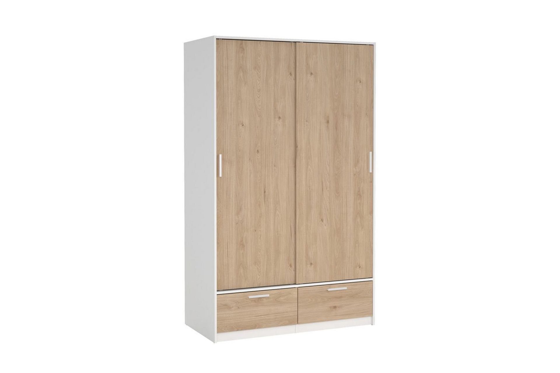 Tetsu Garderobe 121x200 cm - Hvit/Natur - Oppbevaring - Klesoppbevaring - Garderober & garderobesystem