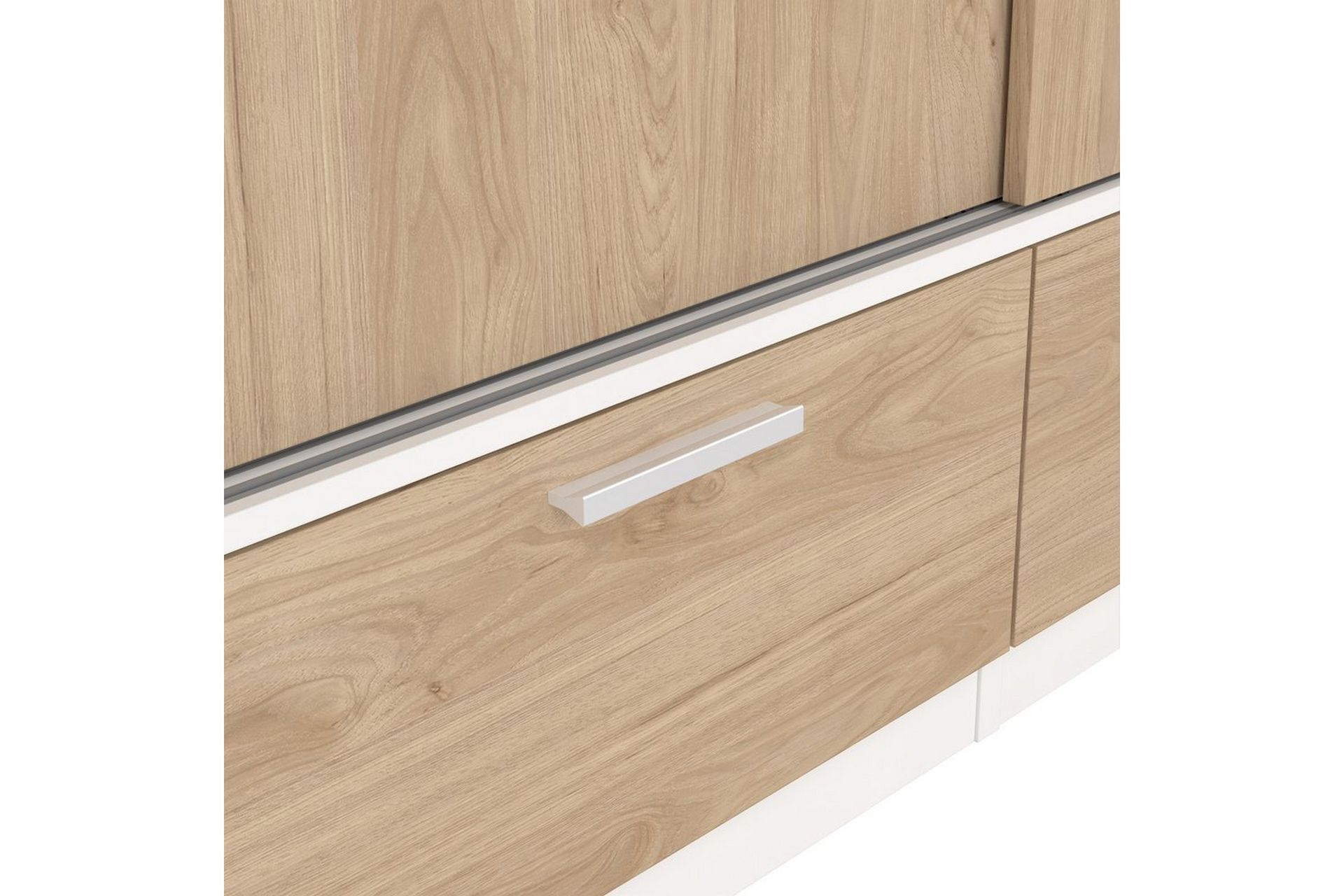 Tetsu Garderobe 121x200 cm - Hvit/Natur - Oppbevaring - Klesoppbevaring - Garderober & garderobesystem