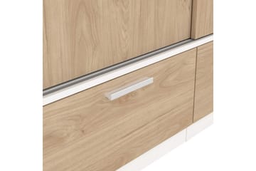 Tetsu Garderobe 121x200 cm - Hvit/Natur - Oppbevaring - Klesoppbevaring - Garderober & garderobesystem