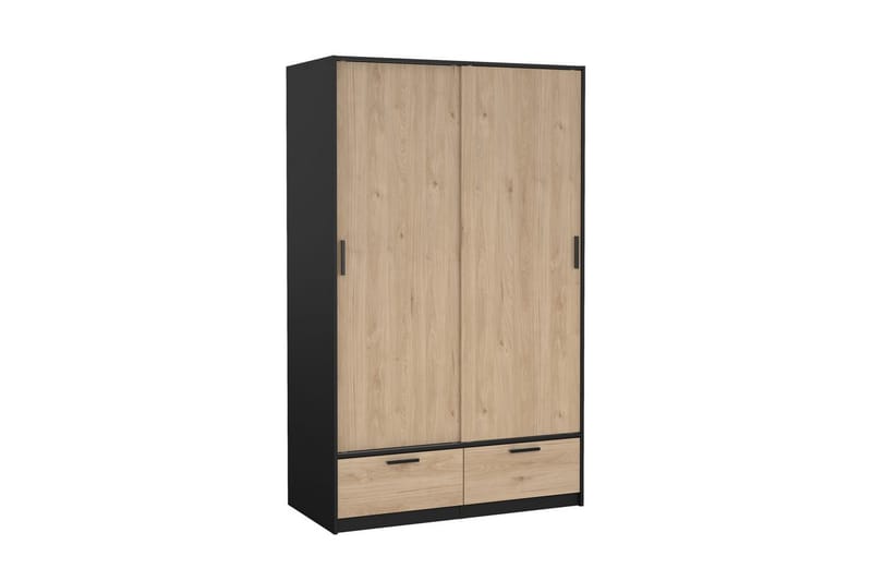 Tetsu Garderobe 121x200 cm - Mørk grå/Natur - Oppbevaring - Klesoppbevaring - Garderober & garderobesystem