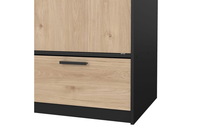 Tetsu Garderobe 121x200 cm - Mørk grå/Natur - Oppbevaring - Klesoppbevaring - Garderober & garderobesystem