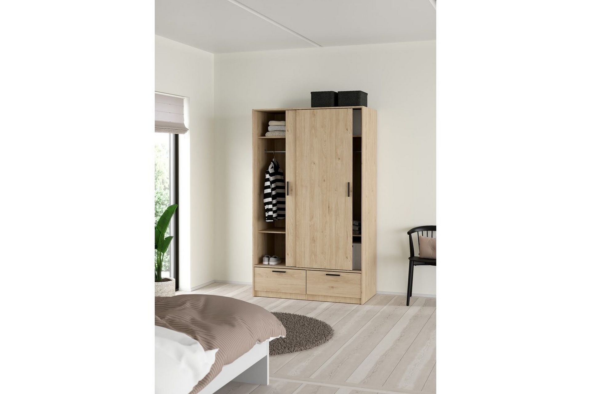 Tetsu Garderobe 121x200 cm - Natur - Oppbevaring - Klesoppbevaring - Garderober & garderobesystem